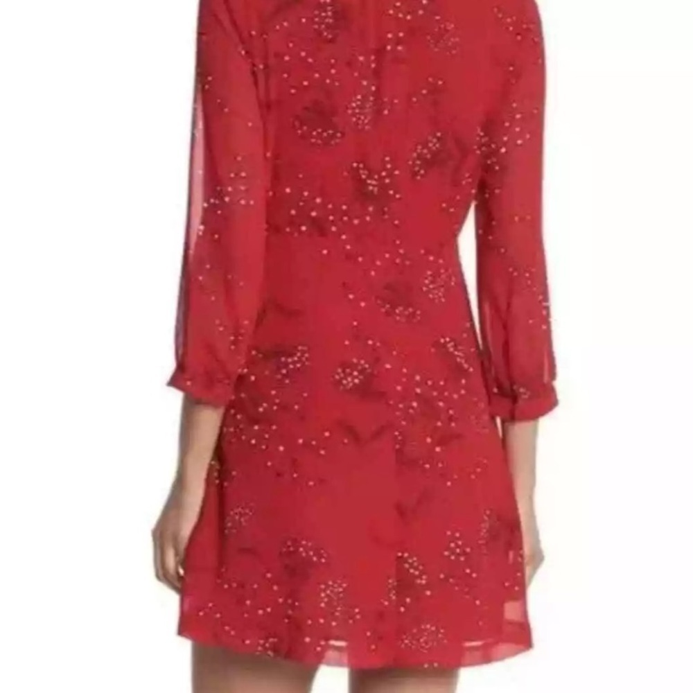 NWT MADEWELL Hazelwood Floral Long Sleeve Wrap Front Mini Dress Size Small - Picture 4 of 7